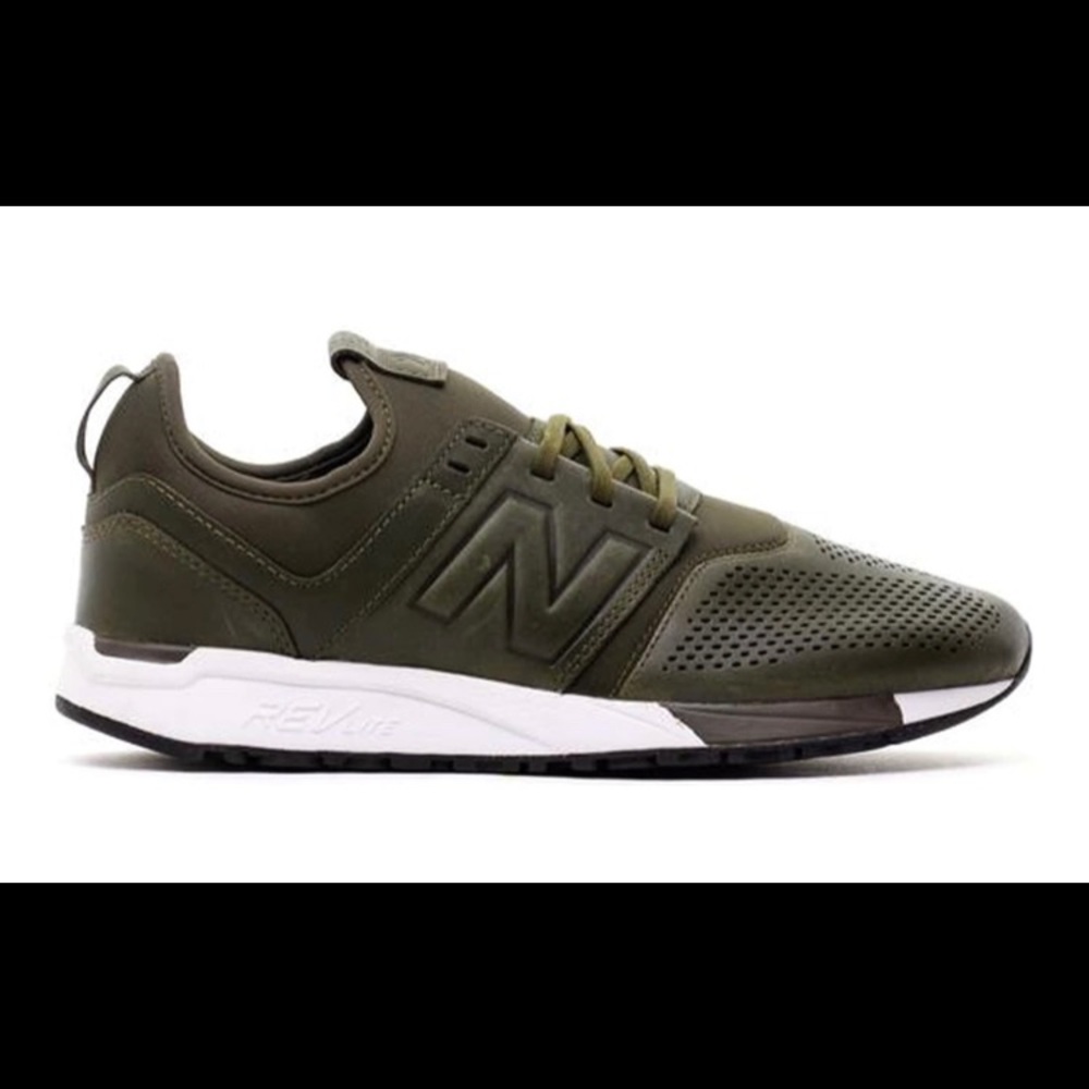 Womens olive green New Balance shoes